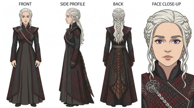 Game Asset - Ghibli x Game of Thrones Character Prompts — output