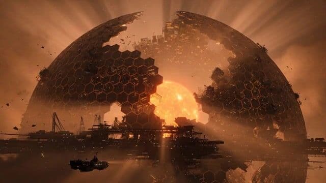 Grok Imagine Prompt: Mysterious Cosmic Dyson Sphere — cover