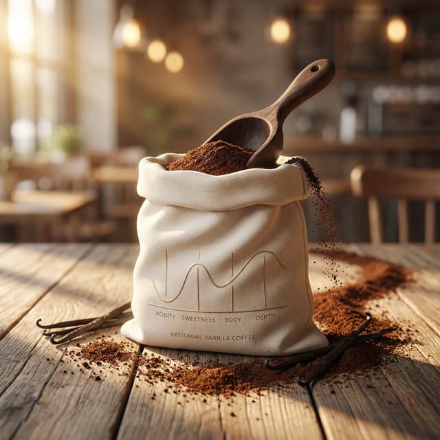 E-commerce Main Image - Luxury Product Photography for Artisanal Vanilla Coffee — output