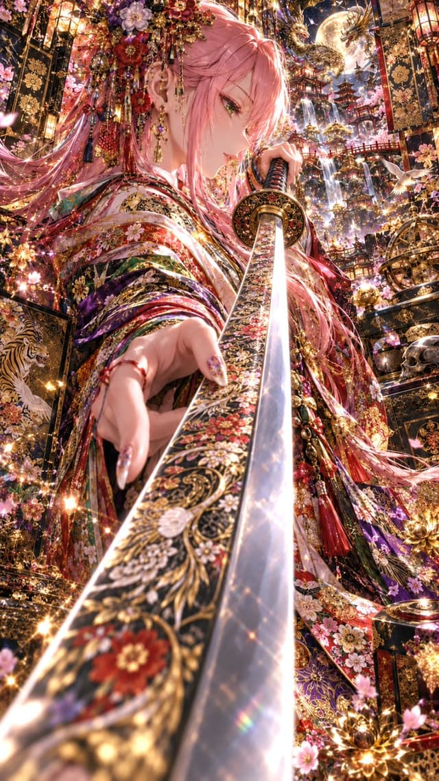 Comic / Storyboard - Ornate Pink-Haired Samurai Princess — output