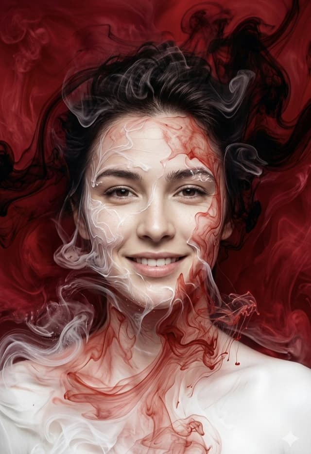 Profile / Avatar - Surreal Ink Fluid Portrait Art — output