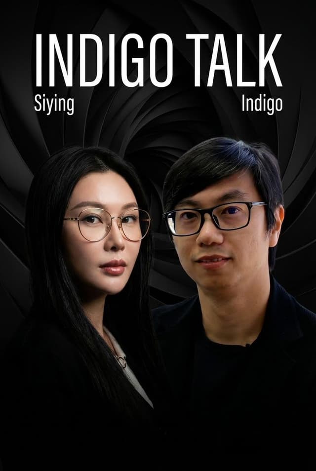 Podcast cover from two reference portraits — output