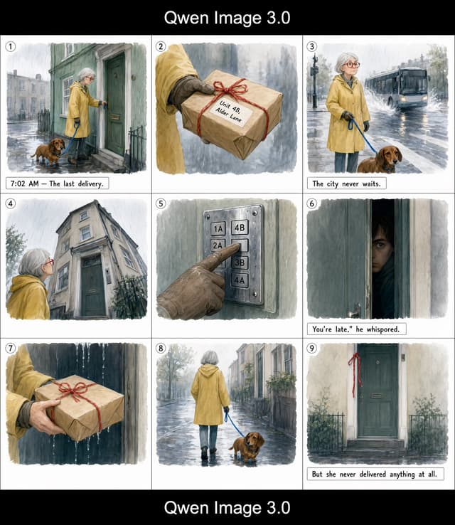 Comic / Storyboard - Rainy Courier Storyboard — output