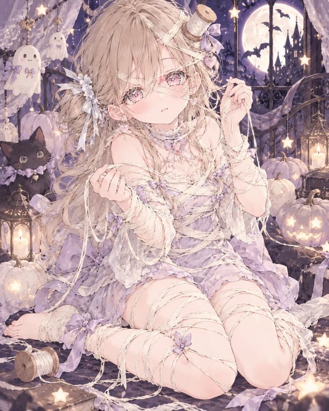 Social Media Post - Mummified Anime Girl Costume Prompt — output
