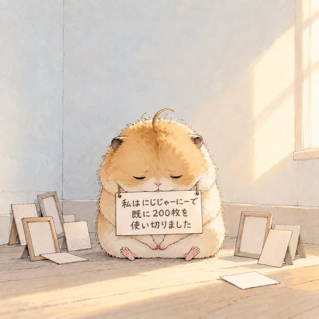 Comic / Storyboard - Fluffy Hamster Holding Japanese Sign — output
