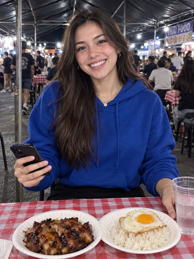 Profile / Avatar - Candid Night Market Dinner Portrait — output