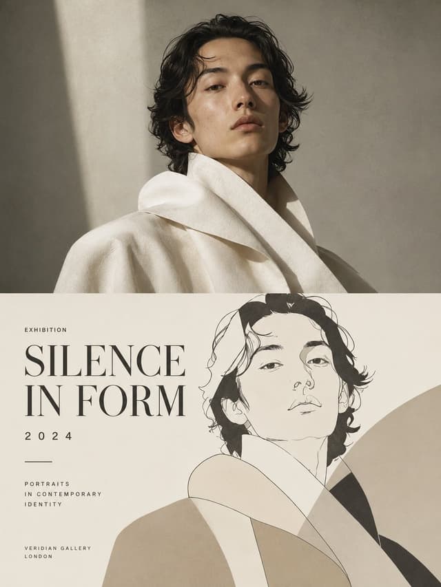 Infographic / Edu Visual - Silence in Form Exhibition Poster — output