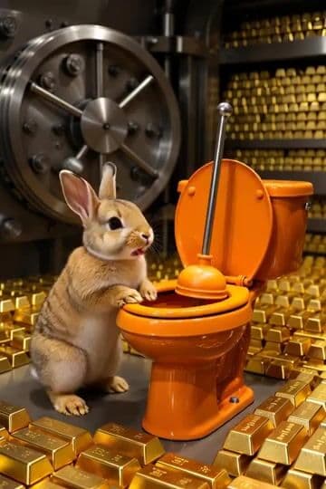 Baby bunny in Bitcoin vault — cover