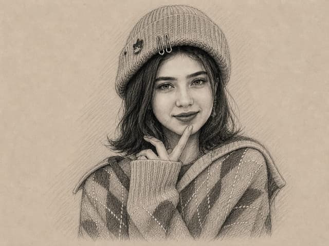 Profile / Avatar - Graphite and Charcoal Portrait Sketch — output