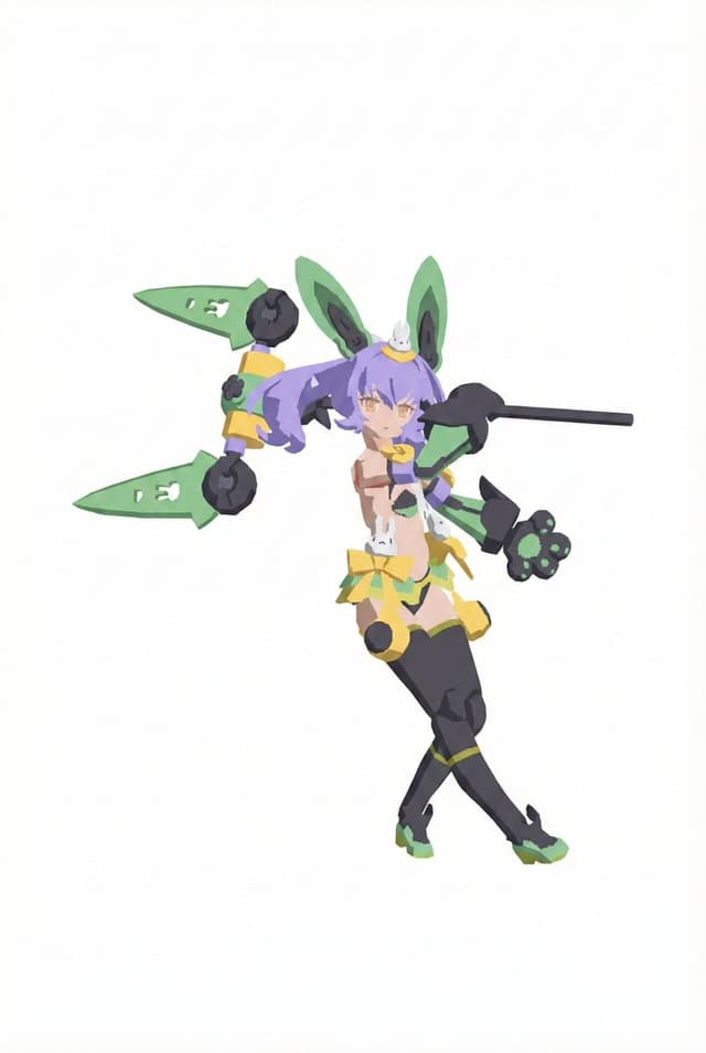 Game Asset - Low-Poly Character Figure of Megami Device — output