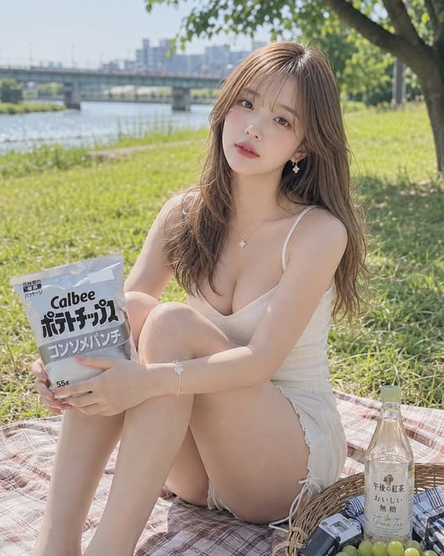 Social Media Post - Japanese Riverside Summer Picnic Portrait — output