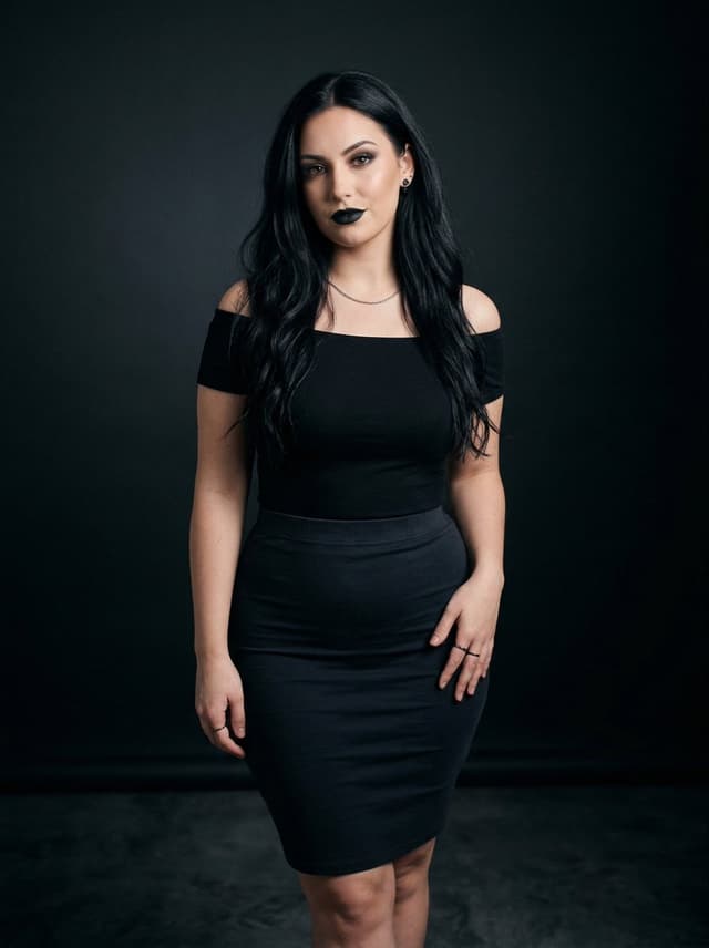 Profile / Avatar - Black on Black Sultry Portrait — output