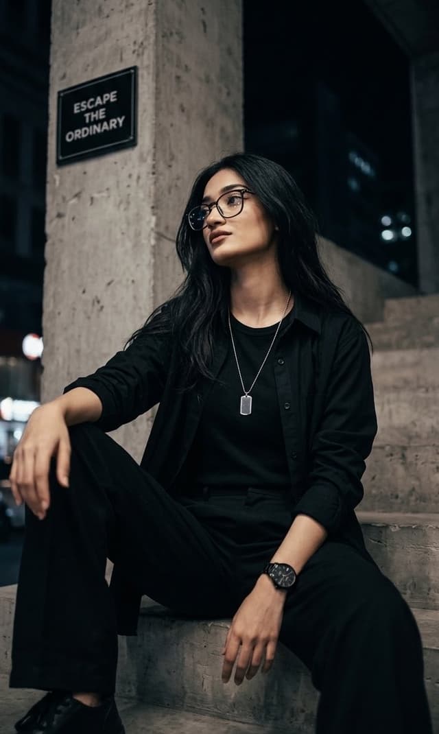 Profile / Avatar - Cinematic Urban Night Portrait — output