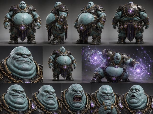 Comic / Storyboard - Alien Warlord Character Design Sheet — output