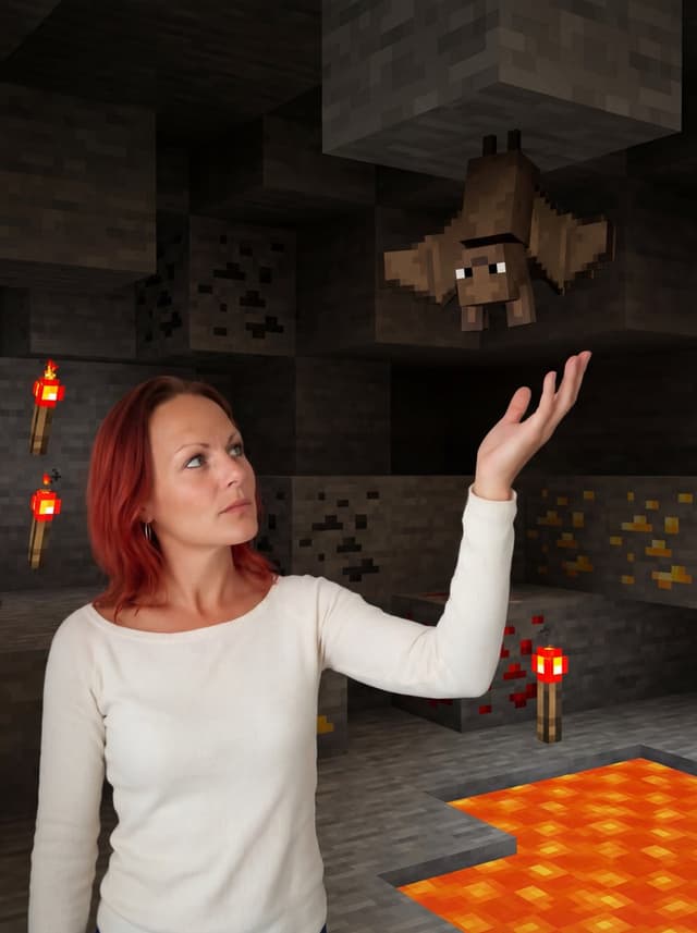 Game Asset - Reimagine Photo in Minecraft Cave — output