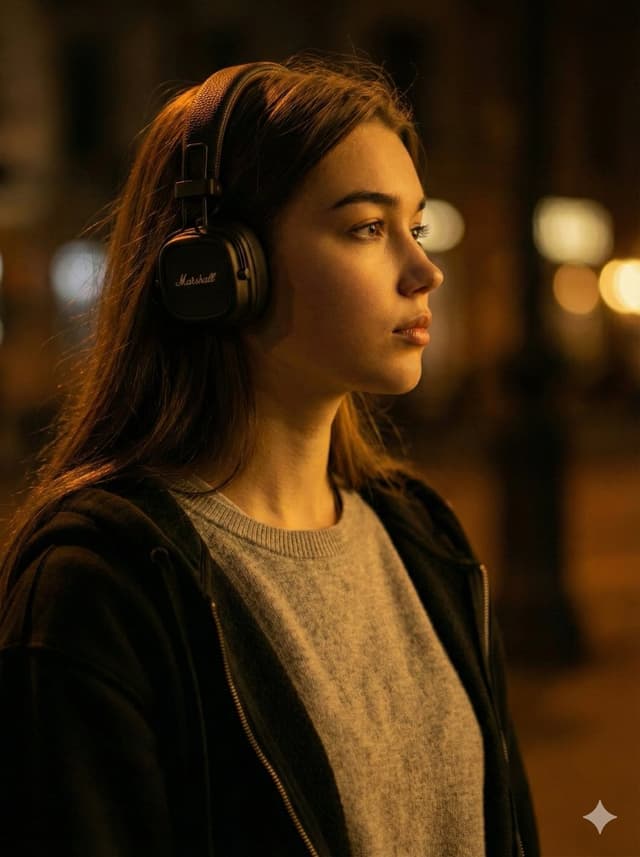Moody Cinematic Profile Portrait Prompt — output