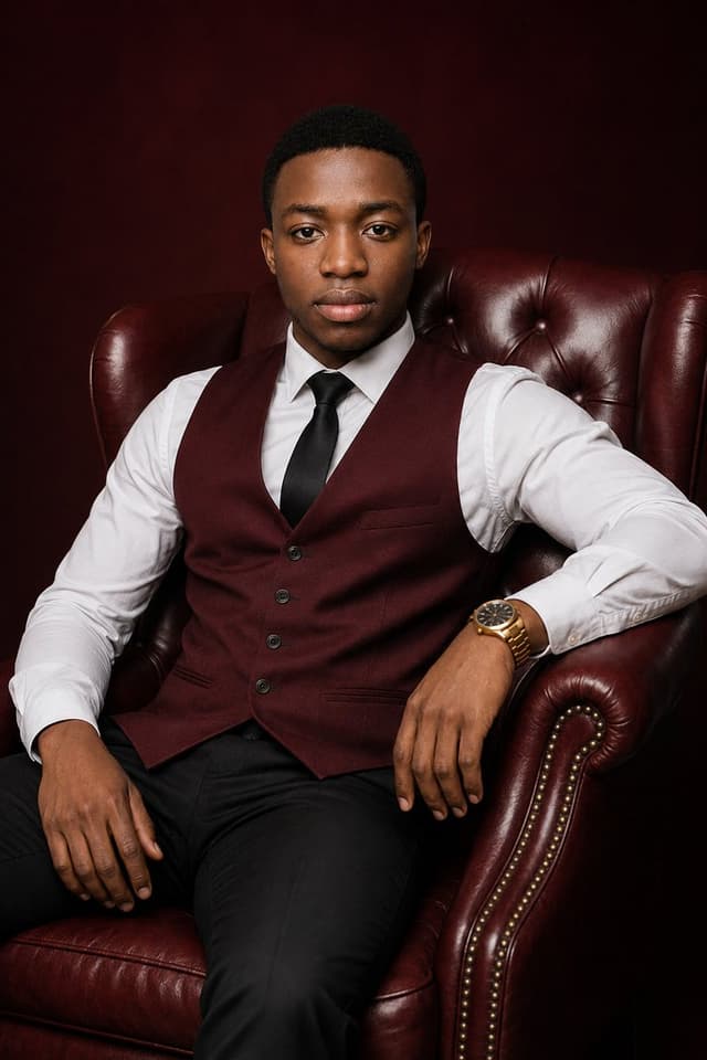 Profile / Avatar - Luxury Burgundy Studio Portrait — output