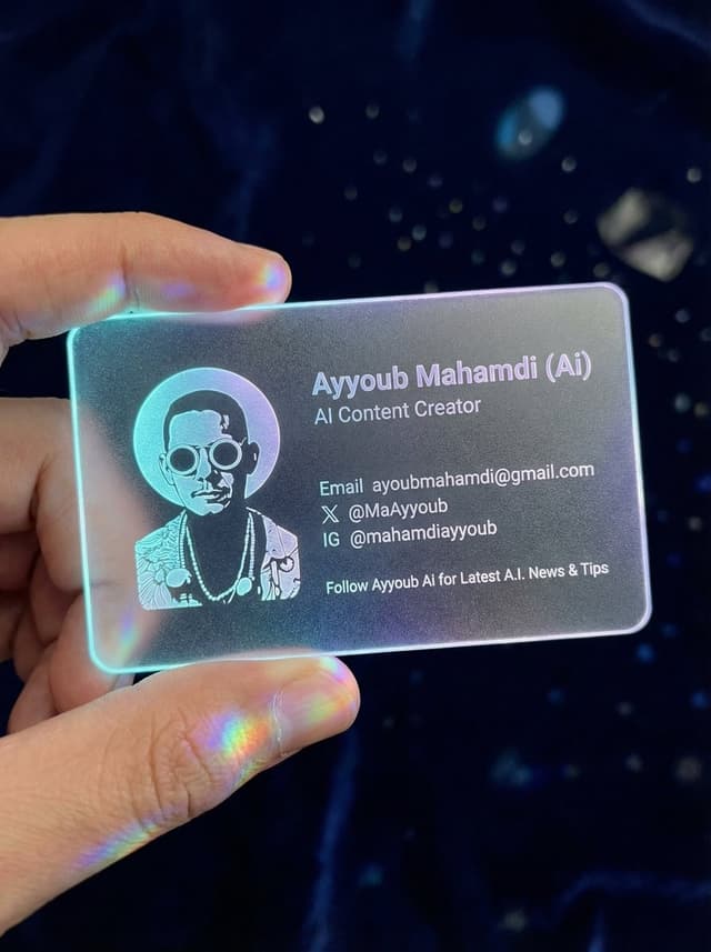 Realistic Cyber-Aesthetic Futuristic Business Card — output