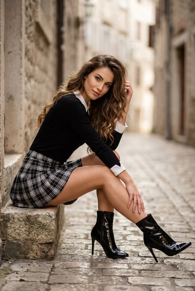 High-Fashion Preppy Look in Cobblestone Alley — output