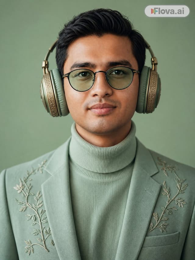 Profile / Avatar - Mint Green Audiophile Portrait — output