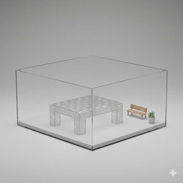 E-commerce Main Image - 3D Diorama of Transparent Bubble Wrap Phone — output