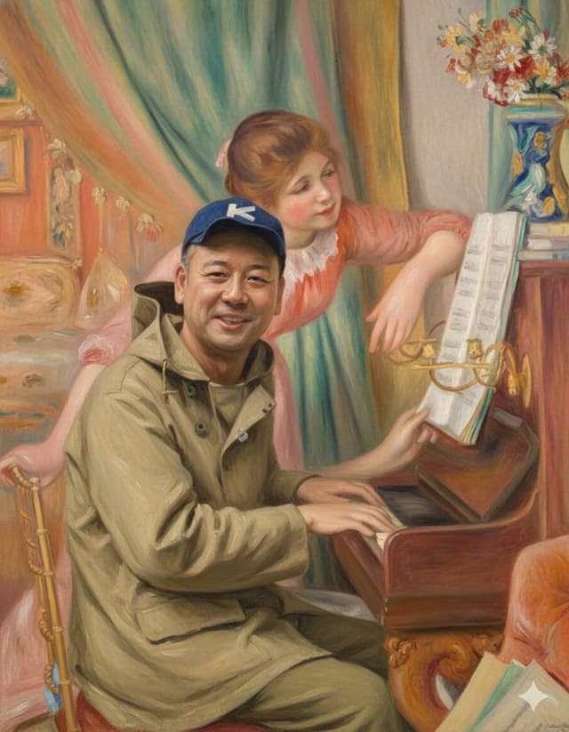 Style Transfer: Renoir's Piano Playing Girls — output