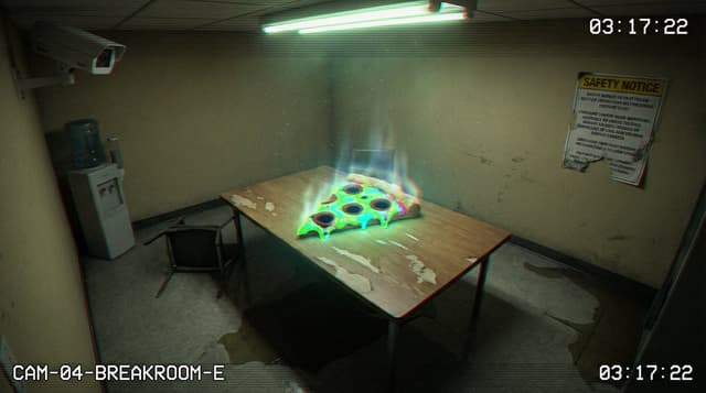Comic / Storyboard - Forensic Surrealist Photography Prompt for Liminal Breakroom Incident — output