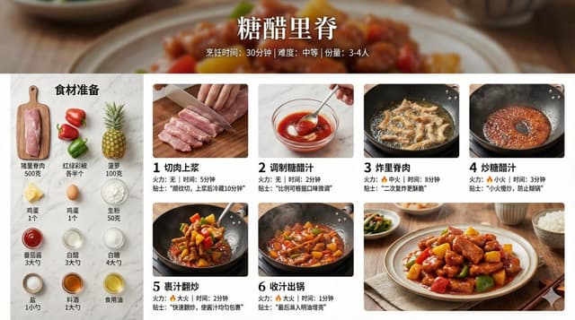 Infographic / Edu Visual - Infographic Prompt for Sweet and Sour Pork Recipe — output