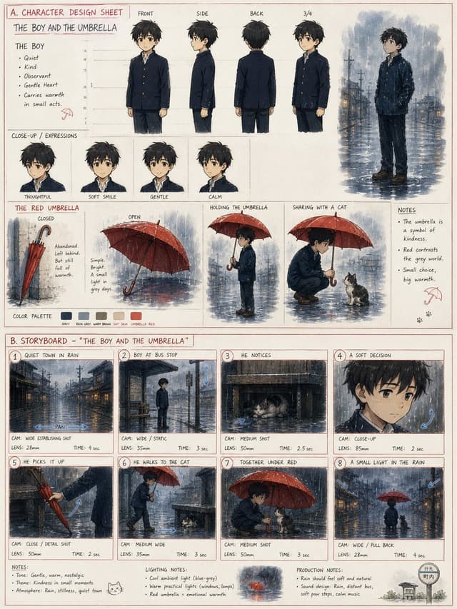 Comic / Storyboard - Anime Development and Storyboard Sheet — output