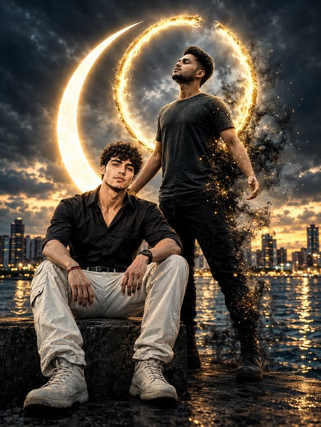 Social Media Post - Celestial Waterfront Fantasy Portrait — output