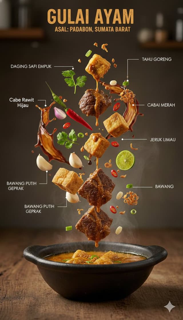 Infographic / Edu Visual - Ultra-Realistic Indonesian Culinary Infographic — output