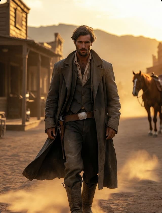 Comic / Storyboard - Cinematic Wild West Gunslinger — output