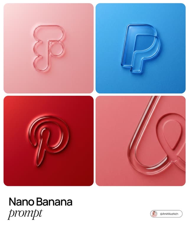 3D embossed brand logo on monochrome background — output