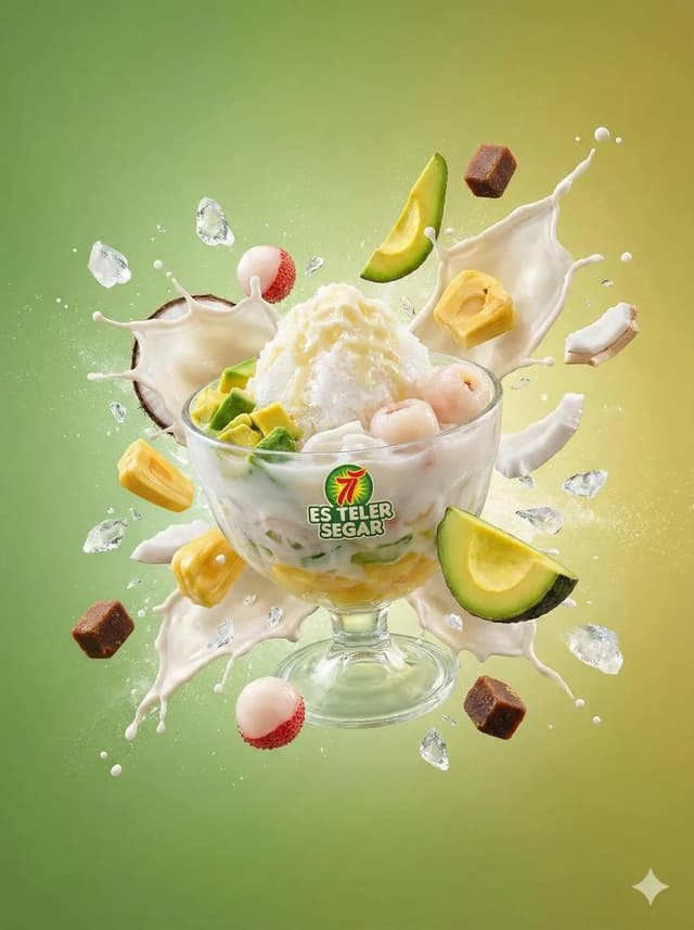 E-commerce Main Image - Tropical Dessert Product Photography with Milk Splash — output