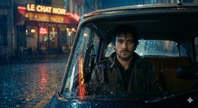 Moody cinematic Paris car scene — output