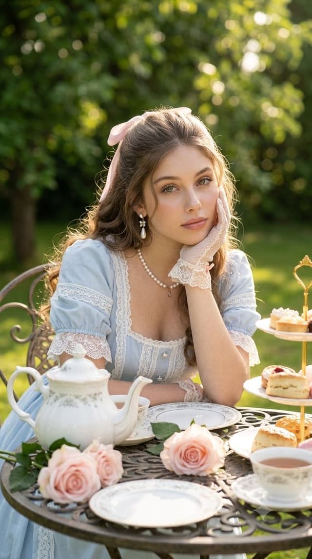 Product Marketing - Cinematic Tea Party Portrait Prompt — output