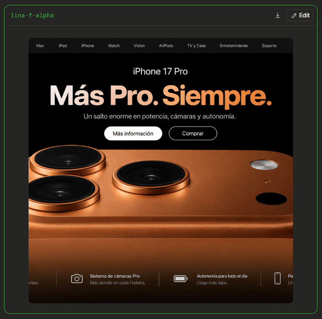 Product Marketing - Spanish iPhone Pro Landing Page — output