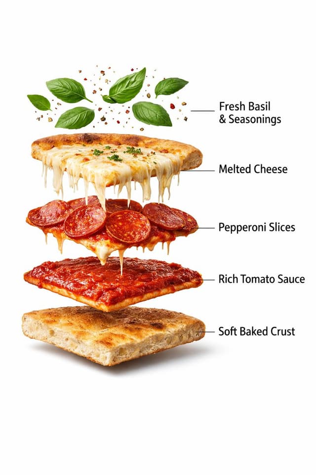 Infographic / Edu Visual - Ultra-Realistic Exploded Pizza Infographic and Motion Prompt — output