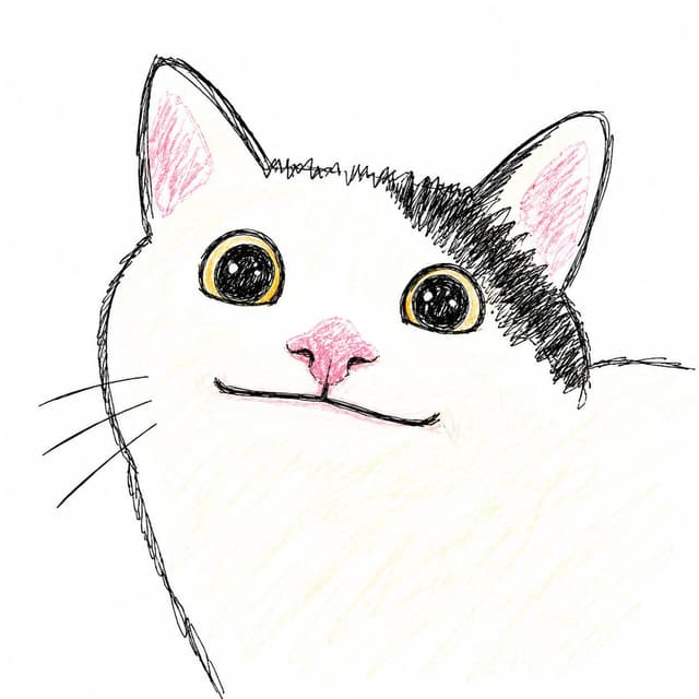 Profile / Avatar - Sloppy Doodle Cat Portrait — output