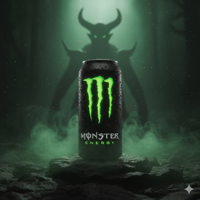 Dark Fantasy Product Shot of Monster Energy Drink — output