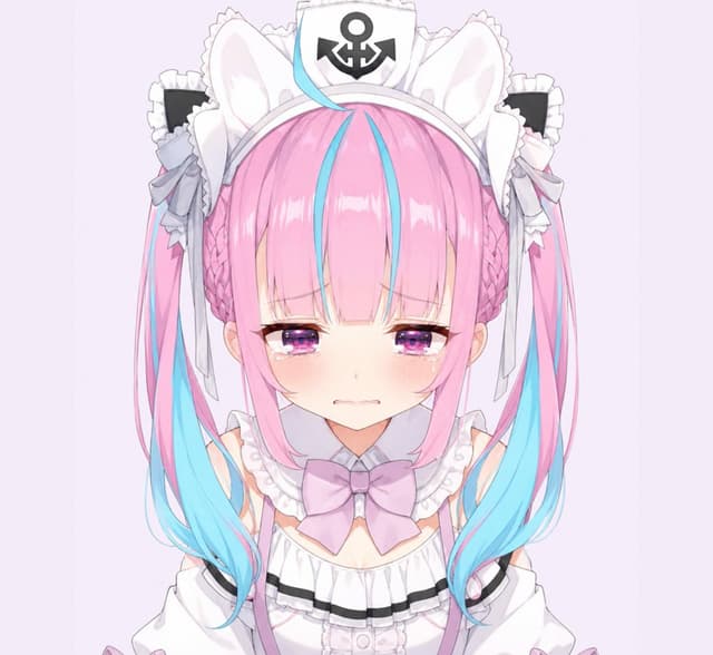 Profile / Avatar - Teary Pastel Maid Anime Sticker — output