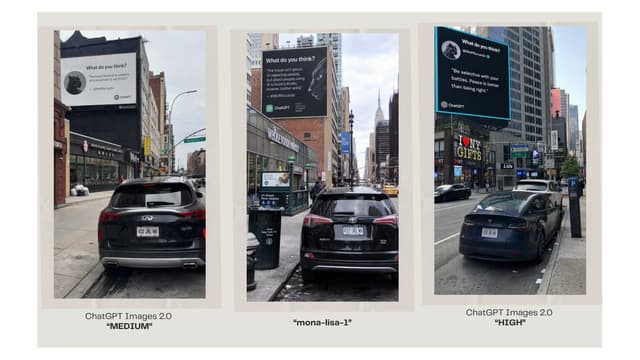 Product Marketing - Three-Panel AI Billboard Comparison — output