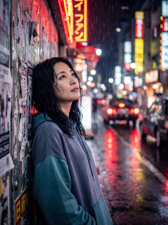 Neon City Night Portrait Prompt — output