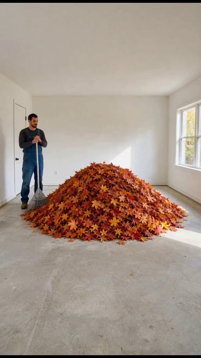 Maple Leaf Epoxy Floor Renovation Video Prompt
