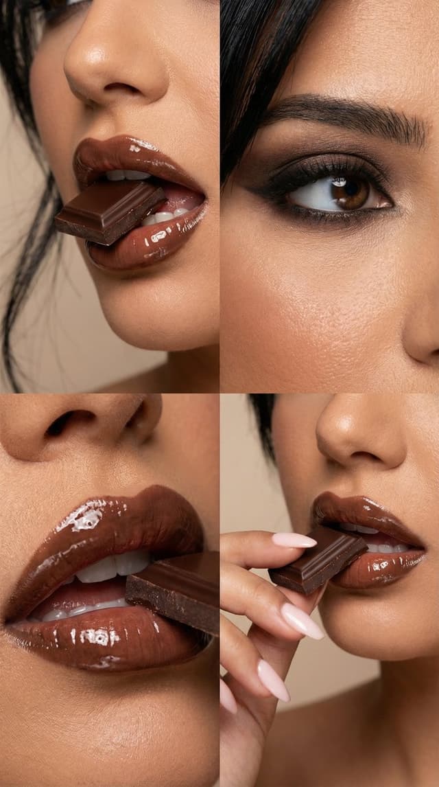 Luxury Editorial Beauty Macro Series with Chocolate — output