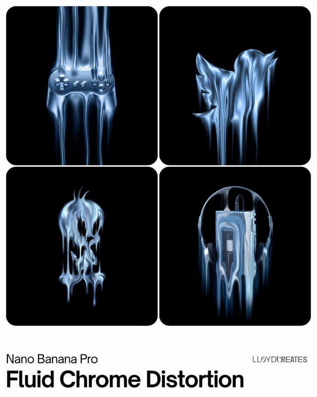 E-commerce Main Image - Fluid Chrome Distortion Product Render — output