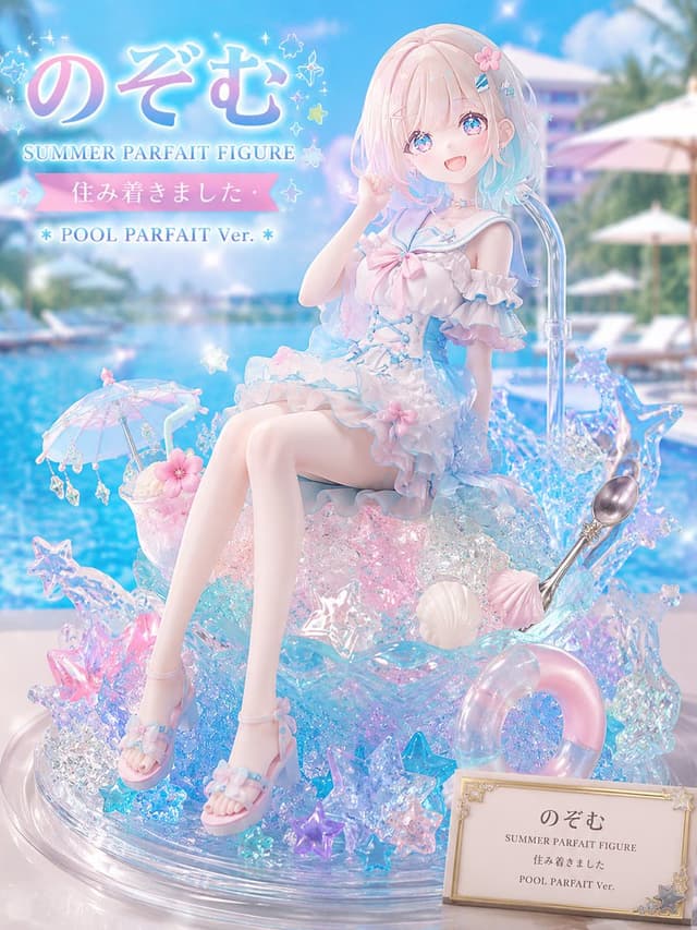 Product Marketing - Pool Parfait Anime Figure Poster — output