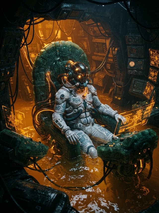 Comic / Storyboard - Mesoamerican Bio-Mechanical Cockpit — output