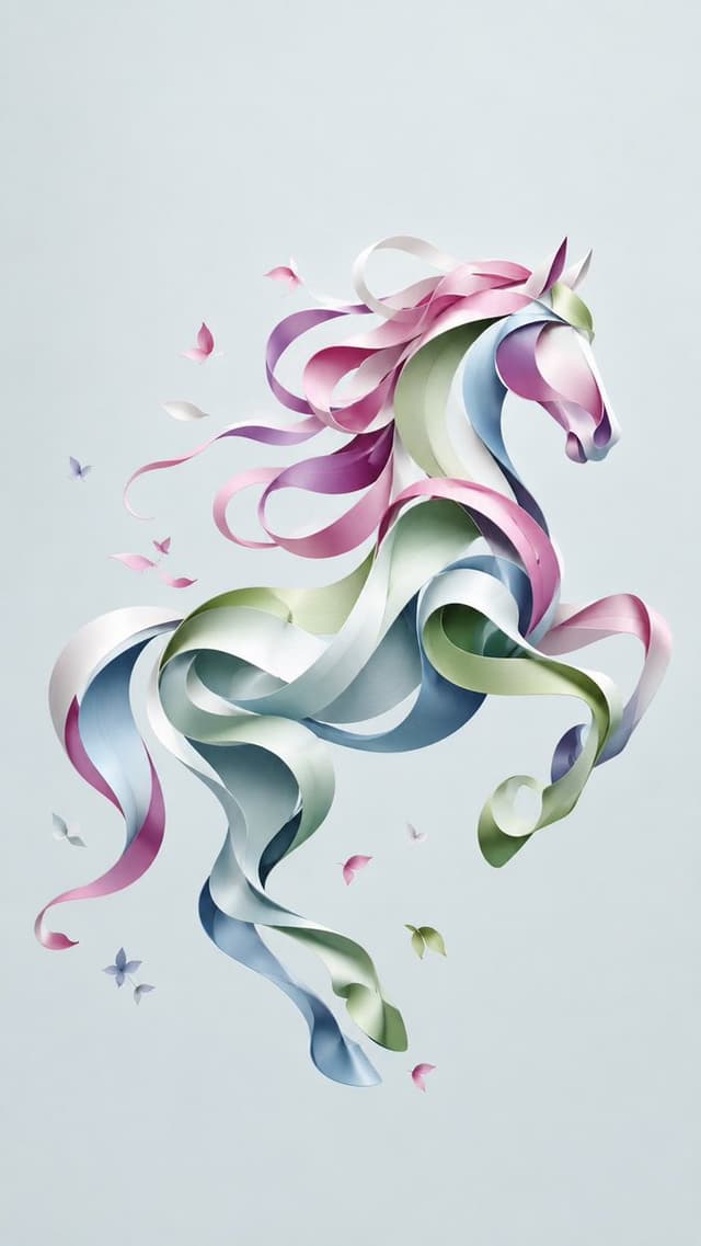 Product Marketing - Elegant Abstract Ribbon Illustration Prompt — output