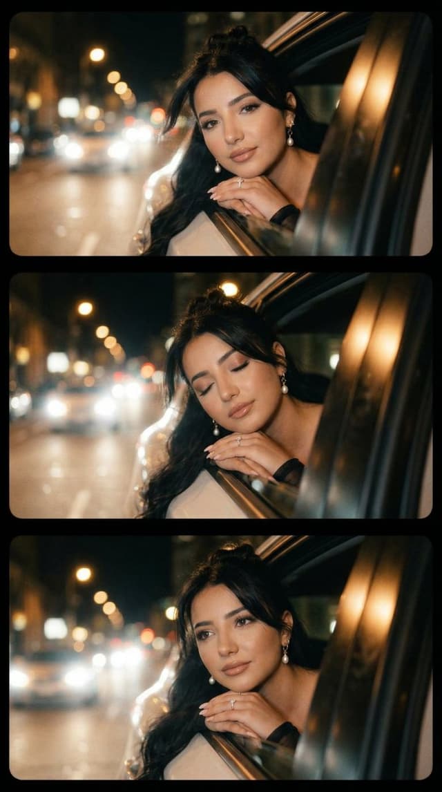 Comic / Storyboard - Cinematic Night Drive Filmstrip Prompt — output
